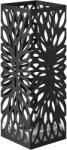 Brius Suport umbrele metalic cu recipient apa, 4 carlige, decupaje geometrice, otel si plastic, 16x16x41 cm, negru (EZ-LUC026B33) Pantofar