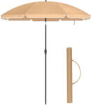 Brius Umbrela terasa sau plaja cu inclinare si husa protectie, diametru 160 cm, taupe (EZ-GPU60BR)