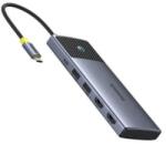 Baseus DOCKING Station Baseus Metal Gleam Series II 7-in-1, conec PC USB-C, USB 3.0x3, USB Type-Cx1, USB-Type-Cx1 PD 100W, HDMIx2/4K/60Hz, LED, gri - 6932172657659 (B00061806813-00)