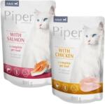 PIPER Animals Cat Pliculete cu arome mixte pentru pisici 24x100 g pui si somon