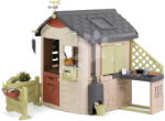 Smoby Căsuța de joacă cu sistem de scurgere Mud Cooking House Life Smoby cu blat de lucru extensibil cu protecție UV de la 24 luni (SM810303-P) Casuta pentru copii