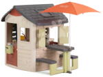 Smoby Căsuță cu cutie poștală Mud Cooking House Life Smoby cu blat de lucru extensibil cu filtru UV de la 24 de luni (SM810303-N) Casuta pentru copii