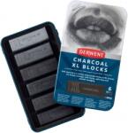 Derwent Carbune XL Derwent Professional, cutie metalica, solubil in apa, 6 bucati/set, nuante de gri 2306196
