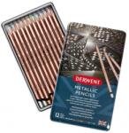 Derwent Creioane colorate Derwent Professional Metallic, cutie metalica, 12 culori/set, metalizate 2305599