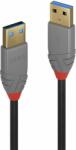 Lindy Кабел Lindy, от USB-A(м) към USB-A(м), 3m, черен (36753)
