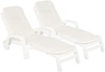 BICA Комплект от два шезлонга Technorattan с възглавници Bahama Bica white (BC8992DP)