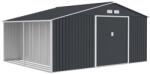 StoreBoss Метален градински дом за инструменти Molde 3, 4 x 3, 2 m с навес за дърва Store Boss антрацит (SB117D)