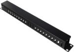 Spacer PANOU gestionare cabluri SPACER, tip masca orizontala perforata, 19 inch, 1U, 1mm, negru, "SPCM-1U-BK-02 (SPCM-1U-BK-02) - pcone