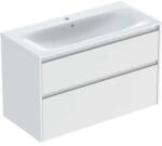 Geberit Set lavoar si mobilier Geberit Selnova Square cu doua sertare, 100x48x62 cm, alb mat (504.140.00.1)