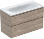 Geberit Set lavoar si mobilier Geberit Selnova Square cu doua sertare, 100x48x62 cm, nuc hicori (504.140.JR.1)