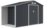 StoreBoss Casuta de gradina metalica Skagen cu depozit pentru lemne 3.4 x 1.9 m Store Boss antracit (SB113)