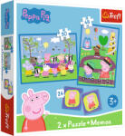 Trefl Puzzle Kirakó - "2 az 1-ben + emlékeztetők" - Boldog pillanatok Peppa malaccal Trefl 93331