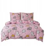  Rózsaszín Ágyneműhuzat garnitúra Cicák 200x200 2 párnahuzattal 70x80 (200 FBC 3/CM98)