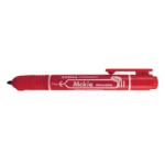 Zebra Alkoholos filc ZEBRA Mckie Retractable 1, 3mm nyomógombos visszahúzható heggyel, piros