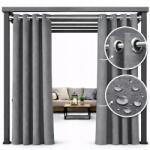 NOW-ART Vízálló kerti függöny 155x230 gurulós terasz erkély sötét szürke 1 (Wodo-K 230 ciemno szara)