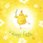 POL-MAK Húsvét Happy Chicken szalvéta 20 db-os 33x33 cm (PKK056350)