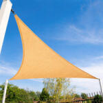 Sun Garden Napvitorla - árnyékoló teraszra, háromszög alakú 5x5x7 m Aranyhomok színben - HDPE anyagból