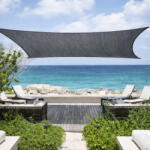 Sun Garden Napvitorla - árnyékoló teraszra, négyszög alakú 5x5 m Grafitszürke színben - HDPE anyagból