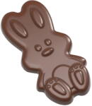Chocolate World Tablete Ciocolata 14 x 7.1 x H 1.3 cm - Matrita Policarbonat Iepuras, 2 cavitati, 80 gr (CW12136)