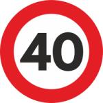  Autocolant Sticker "Limita Viteza" Reflectorizant - 40km/h FAVLine Selection (SEM014)