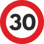  Autocolant Sticker "Limita Viteza" Reflectorizant - 30km/h FAVLine Selection (SEM013)