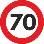  Autocolant Sticker "Limita Viteza" Reflectorizant - 70km/h FAVLine Selection (SEM017)