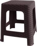 Megaplast Kerti puff, polirattan, 36×33×33 cm, wenge (MAT31783)