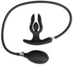 Rimba Electro Play E-Stim Stretching Anal Plug with Pump Bi-Polar Black