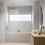 Radaway Paravan pentru cada de baie, auriu periat, Radaway Modo SL Brushed Gold PNJ II 10316050-99-01L (10316050-99-01L)