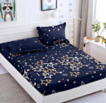 Jojo Home Husa de pat cu elastic bleumarin cu stele aurii 180x200cm D015 (D015)