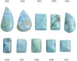  Cabochon Larimar (Pectolit) Dreptunghi si Picatura 10-29x8-16x4-6 mm - 1 Buc