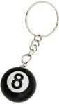  Biliárd golyó kulcstartó, 8-as, fekete, kb. 2, 5cm-es (KTI-791090) - mesescuccok