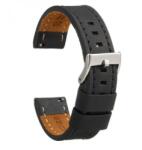  Curea piele neagră XL vintage QR, cusătură neagră 24mm - 384EL0124