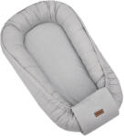 FEEDO Cosulet bebelus, Feedo, Pentru dormit, joaca, protectie in patut, Baby Nest 90x60 cm, bumbac 100%, Gri (209214)