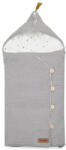 Jane Sac de iarna cu gluga, Jane, Mims Plus, Pentru carucior si scoica auto, 88 x 43 cm, Inchidere cu nasturi si fermoar, Dim Grey (8420421079294)