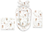 MimiNu Set 4 in 1 Cosulet bebelus, MimiNu, Baby Cocoon 75x55 cm, Husa bumbac, Cu paturica 50x70 cm, Cu salteluta, Cu perna fluture, Fairy (6426972031189)