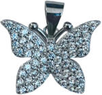 Flippy Pandantiv, Jolie Silver, Argint 925, Model Fluture cu Pietre Rodiat, Zirconiu, 18 x 15 mm, 2.3 g (teo-116702)