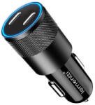 Lemontti Incarcator auto Lemontti 2x USB-, Super Fast Charge, 60W, Black (LEMIAFCPDN)