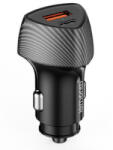 Lemontti Incarcator auto Lemontti 1x USB-C Fast Charging PD, 1x USB-A QC 3.0, 48W, Black (LEMIAFSUCTCN)