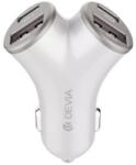 DEVIA Incarcator auto Devia 2x USB-A, 2x USB-C, Fast Charger QC 3.0, 48W, Silver (DVIASM48WA)