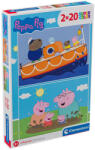 Clementoni Puzzle Clementoni din 2 x 20 de piese - Porcul Peppa (24797) Puzzle