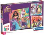 Clementoni Puzzle pentru copii Clementoni din 3 x 48 piese - Unicorn Academy (25325) Puzzle