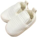 Leoncino Botosei din muselină pentru bebeluși Leoncino - Moccasins, mărimea 19, albe (5202-6)