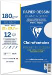 Clairefontaine Хартия за рисуване 12 листа в опаковка A4 (297 x 210 mm) 180 g/m2, бяла Clairefontaine 96155C