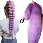  2db Demon hunters kpop Póni copf Rumi wig cosplay Lila
