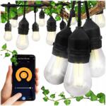 Ledhoff LED-es kerti fényfüzér Smart Tuya áram 11m 18x E27 lámpa állítható (TS-GL-1118-H)