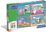 Clementoni Peppa Pig 4 în 1 Supercolor puzzle - Clementoni (21751) Puzzle