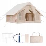 SucceBuy Felfújható Pumpás Sátor 3x2x2.3M 4-6 személyes Oxford szövet (KJZP)