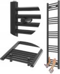 Granitan Fürdőszobai Radiátor Fekete Létra 40x140 cm Radiátor Modern Breno (BRENO22835)
