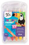  Creioane colorate retractabile Mont Marte, 12 buc/set